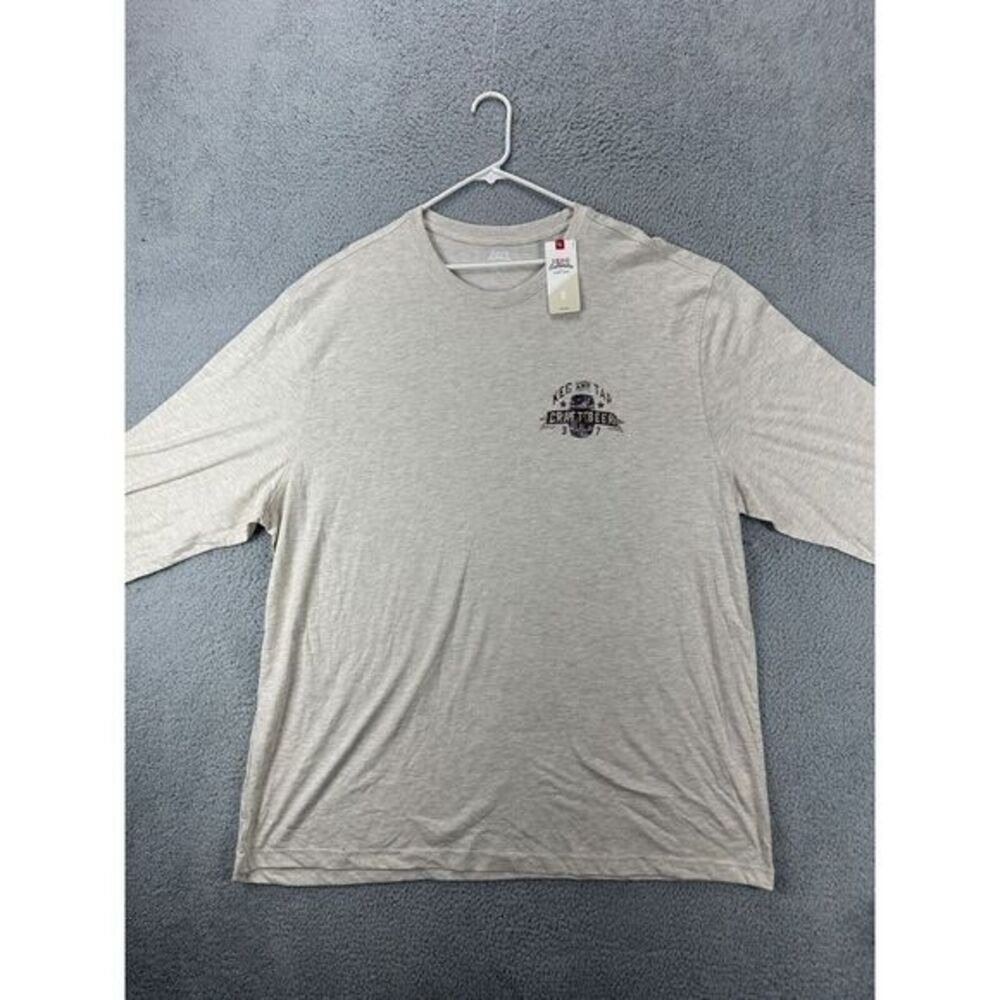 Izod Saltwater Shirt Adult 3XL Beige Relaxed Classic Tee Craft Beer Mens NEW